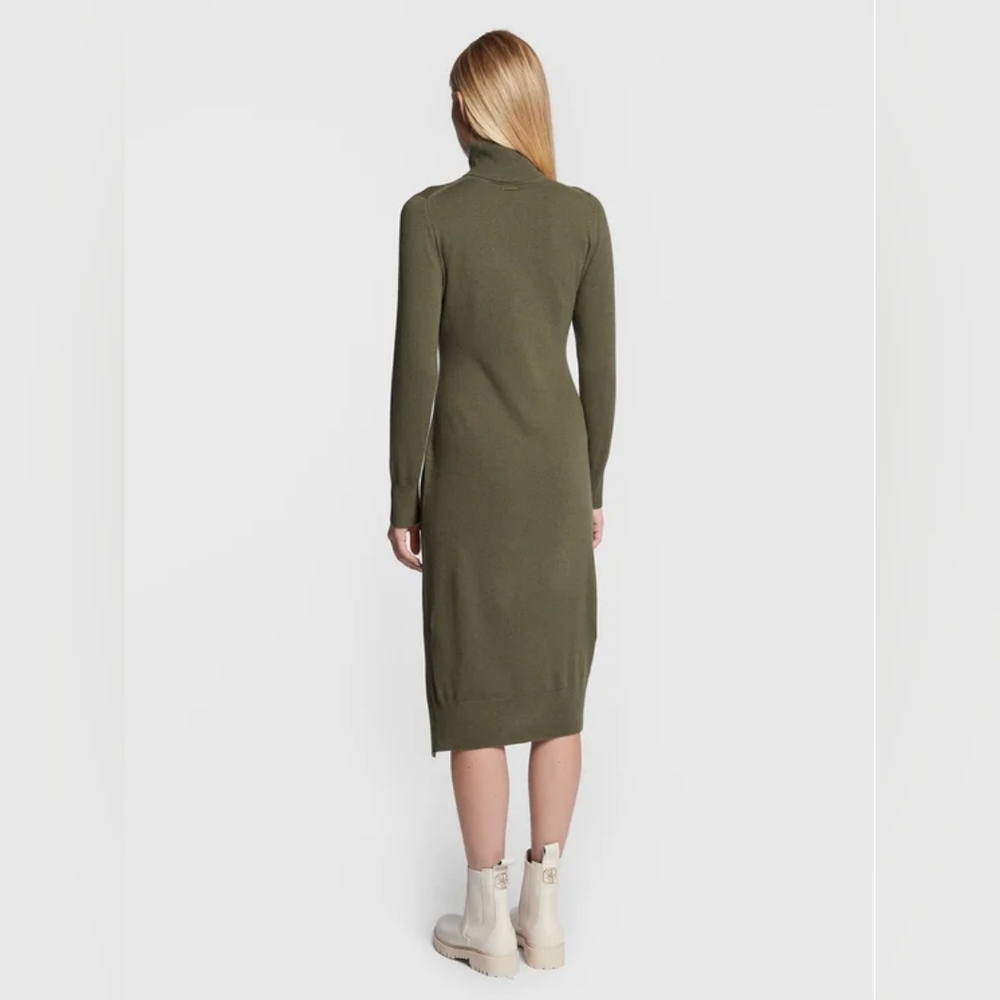 Michael Kors Wool Blend Jade Green Turtleneck Sweater Dress Size Extra Small NWT - Picture 3 of 3